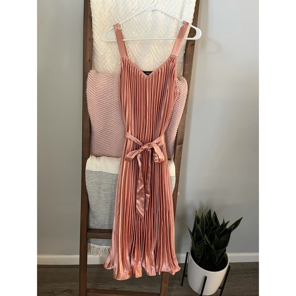 Satin Pleated Midi Dress NEVER WORN
